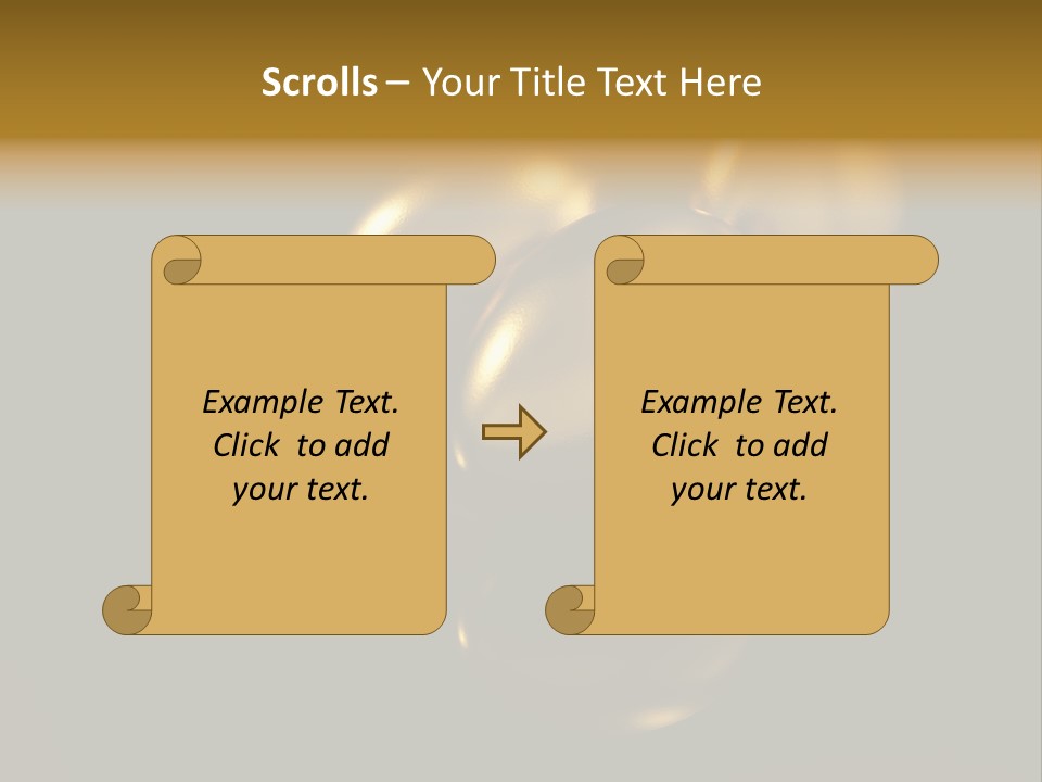 Prosperous Sayings Golden PowerPoint Template