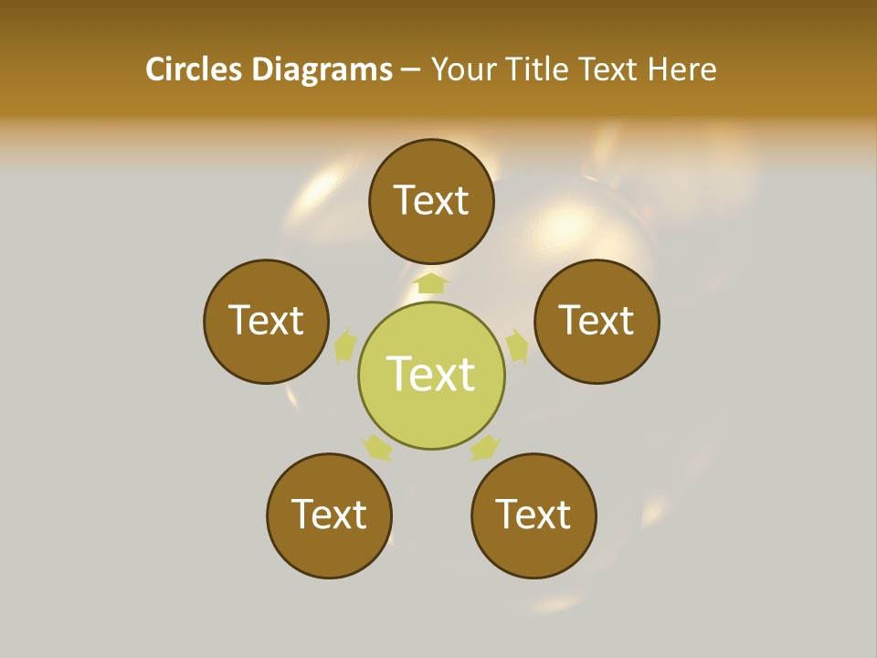 Prosperous Sayings Golden PowerPoint Template