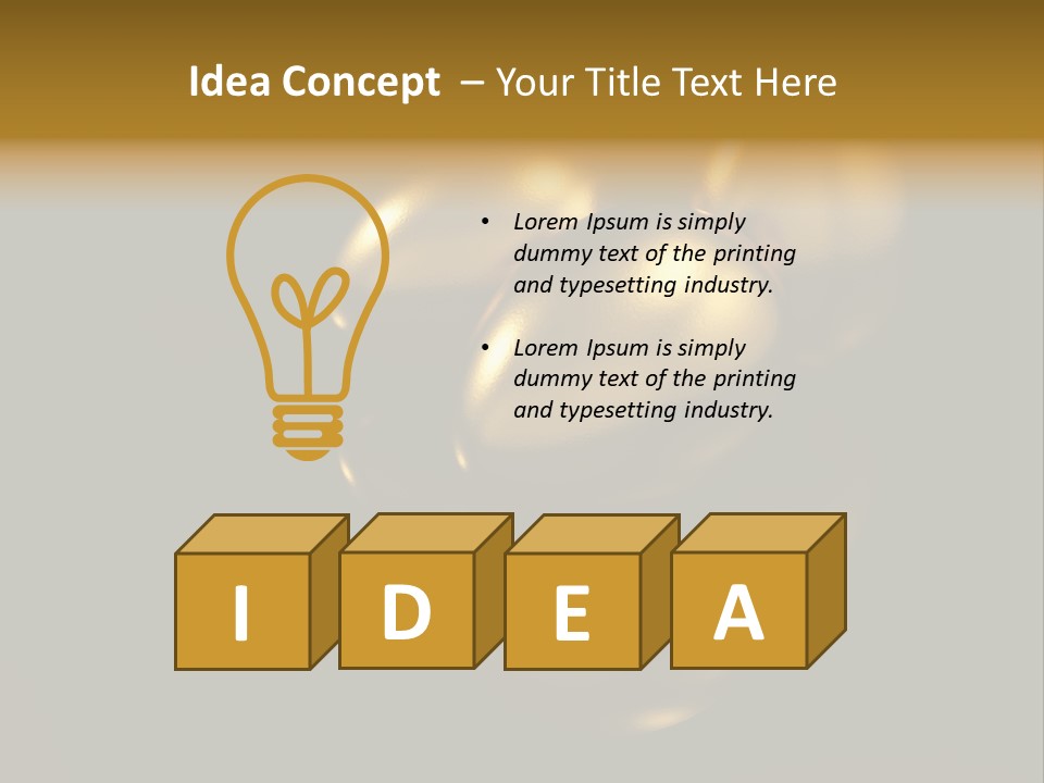 Prosperous Sayings Golden PowerPoint Template