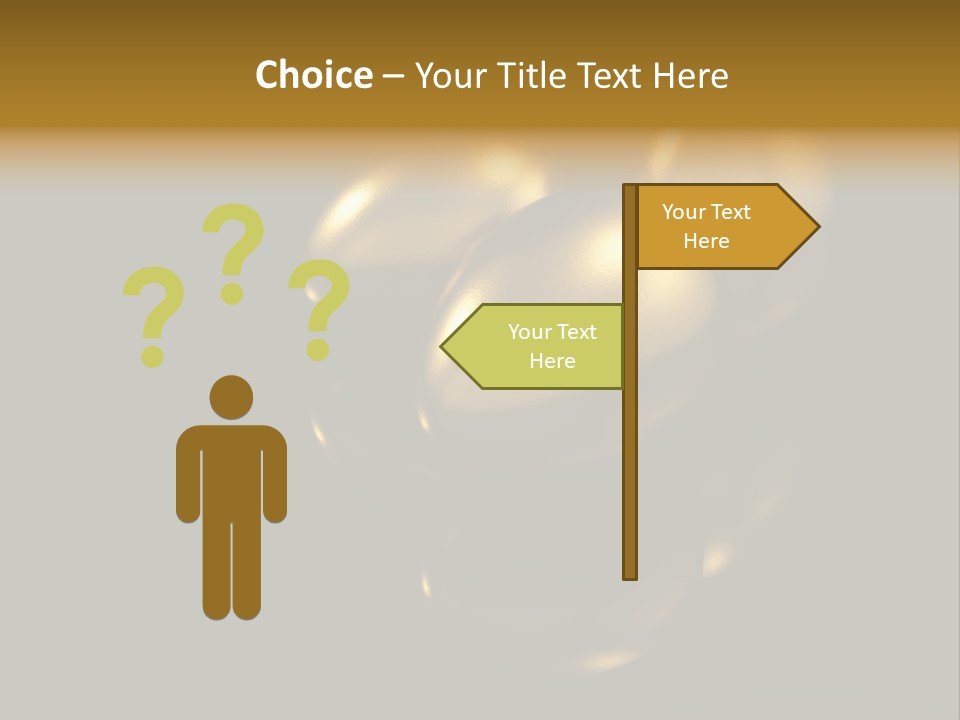 Prosperous Sayings Golden PowerPoint Template