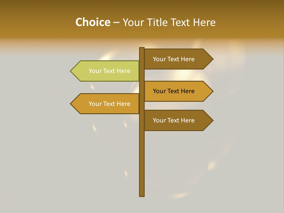 Prosperous Sayings Golden PowerPoint Template