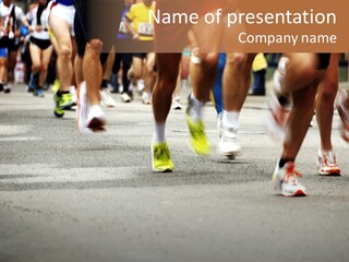 Athletes Race Men PowerPoint Template