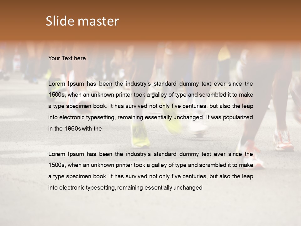 Athletes Race Men PowerPoint Template