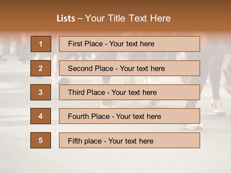 Athletes Race Men PowerPoint Template
