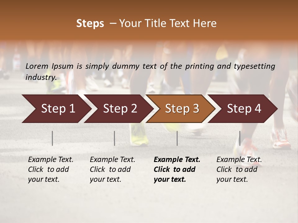Athletes Race Men PowerPoint Template