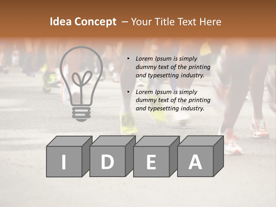 Athletes Race Men PowerPoint Template