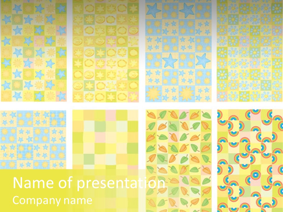 Pattern Yellow Ornament PowerPoint Template