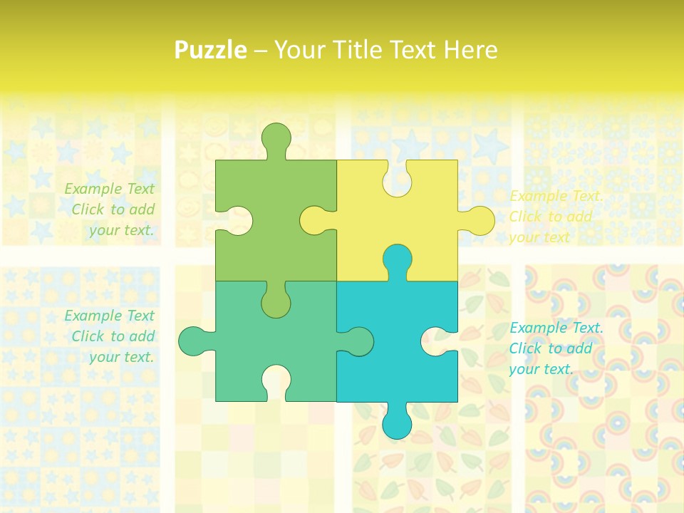 Pattern Yellow Ornament PowerPoint Template