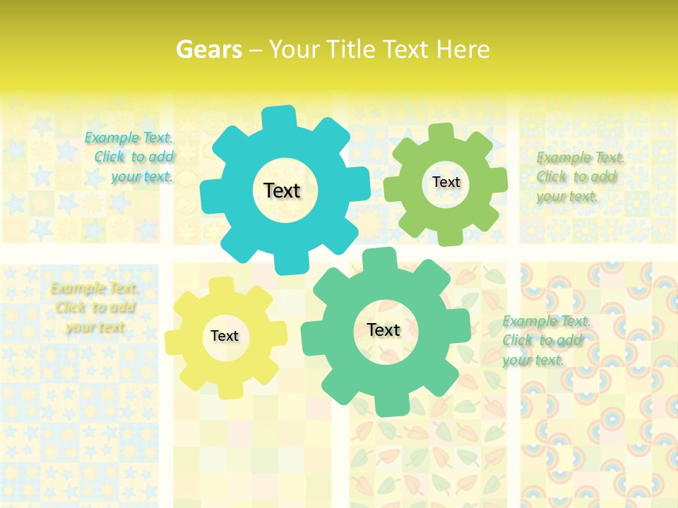 Pattern Yellow Ornament PowerPoint Template