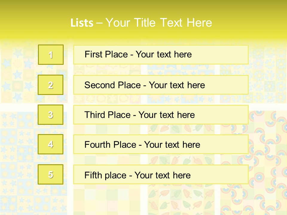 Pattern Yellow Ornament PowerPoint Template