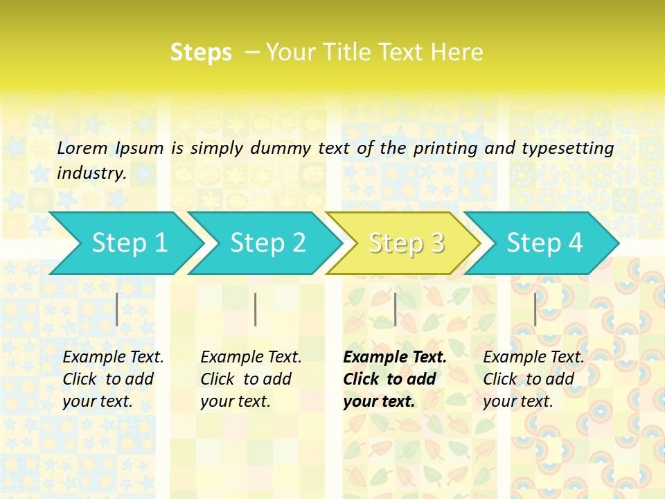 Pattern Yellow Ornament PowerPoint Template