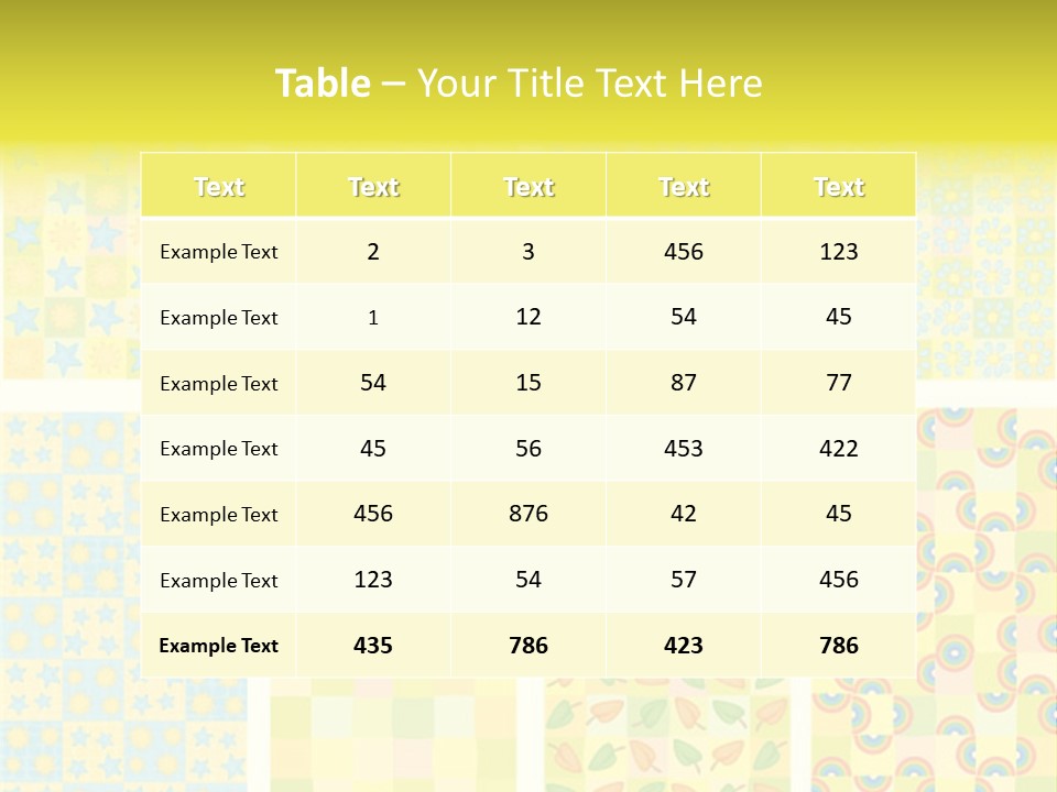 Pattern Yellow Ornament PowerPoint Template