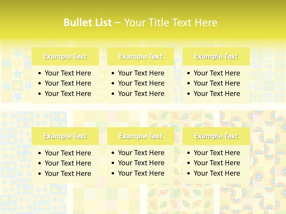Pattern Yellow Ornament PowerPoint Template