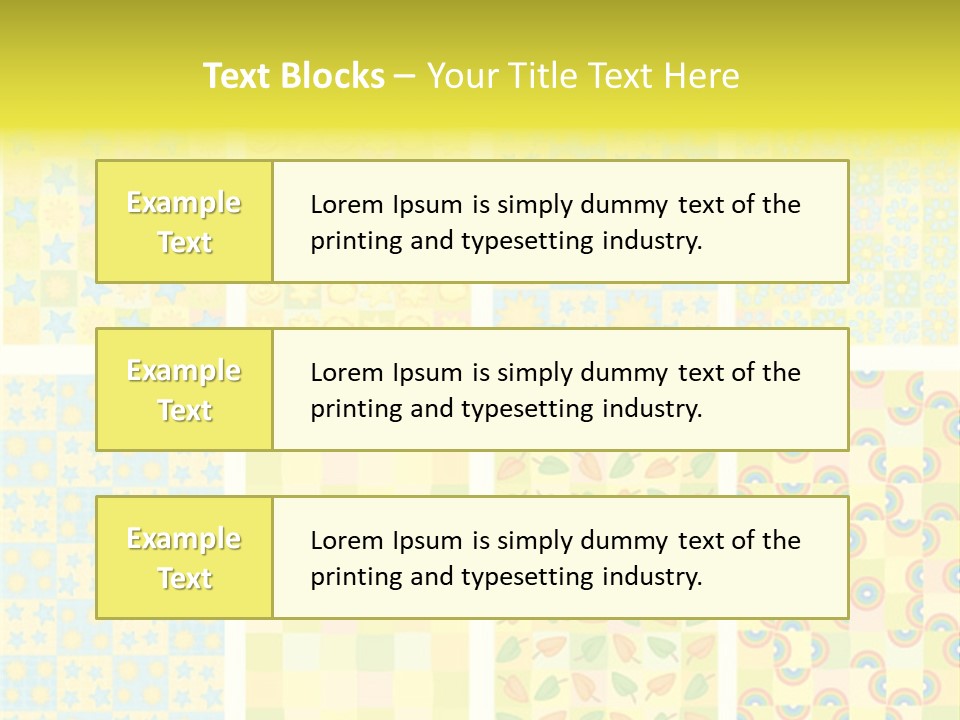 Pattern Yellow Ornament PowerPoint Template