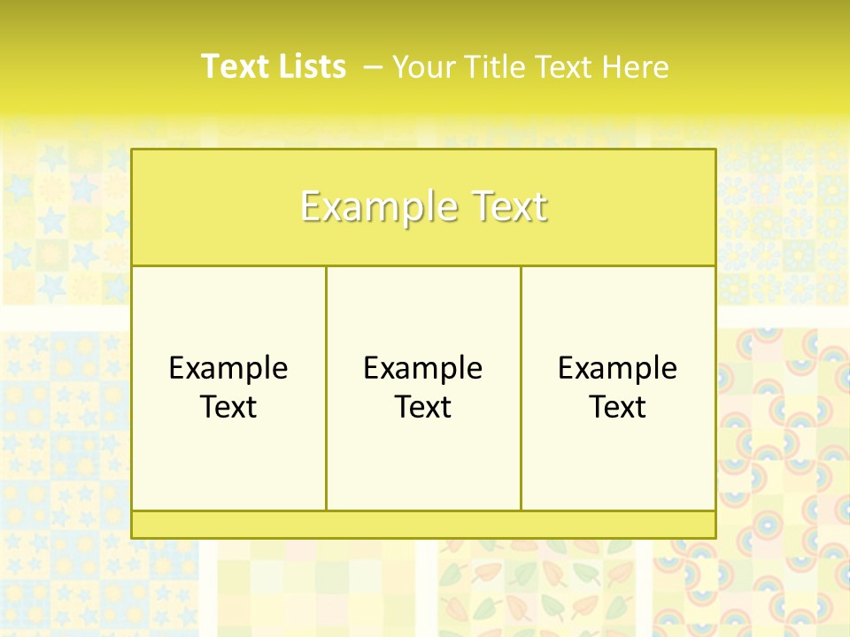 Pattern Yellow Ornament PowerPoint Template