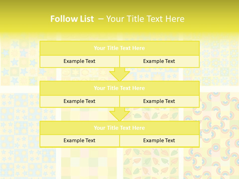 Pattern Yellow Ornament PowerPoint Template