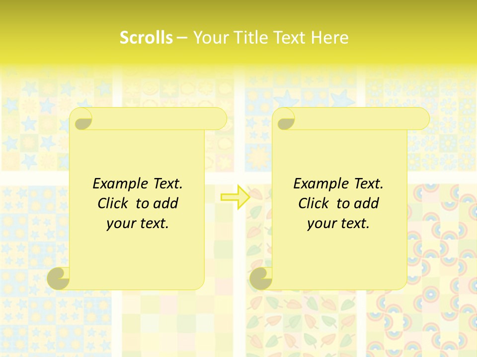 Pattern Yellow Ornament PowerPoint Template