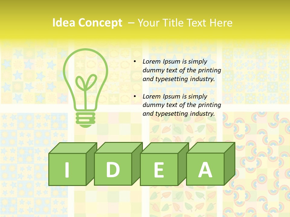 Pattern Yellow Ornament PowerPoint Template