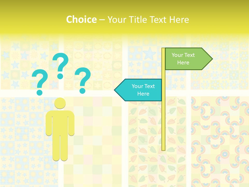 Pattern Yellow Ornament PowerPoint Template