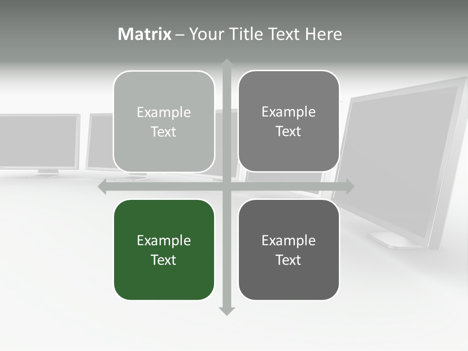 A Row Of Televisions Sitting In Front Of Each Other PowerPoint Template