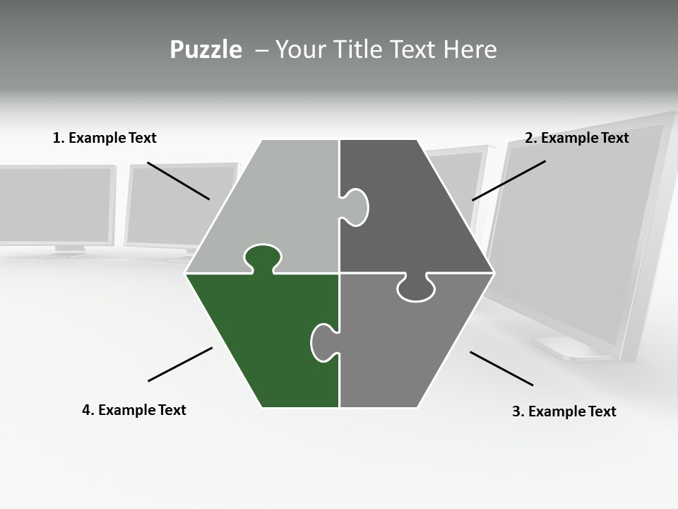 A Row Of Televisions Sitting In Front Of Each Other PowerPoint Template