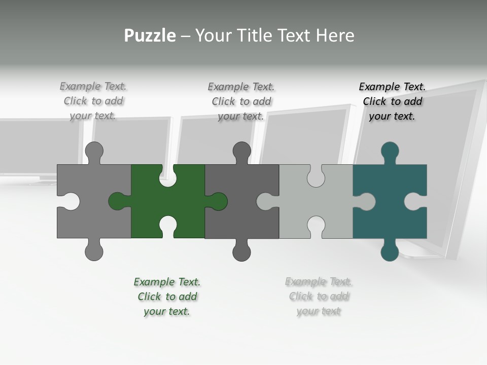 A Row Of Televisions Sitting In Front Of Each Other PowerPoint Template