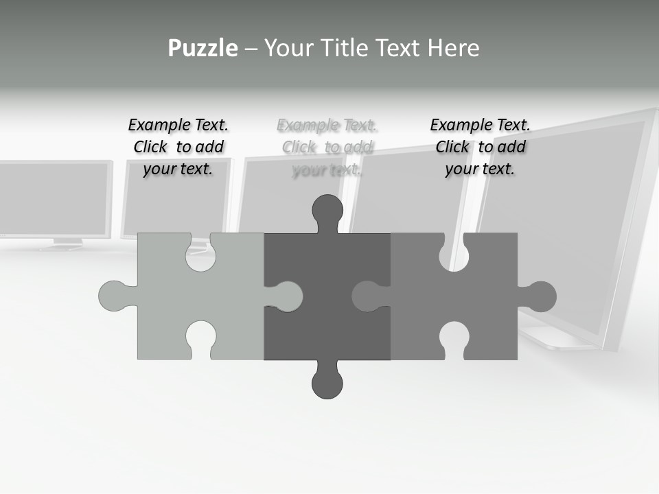 A Row Of Televisions Sitting In Front Of Each Other PowerPoint Template