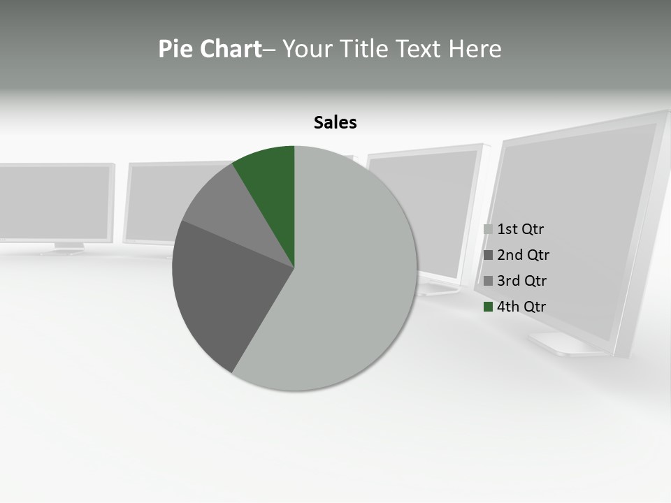 A Row Of Televisions Sitting In Front Of Each Other PowerPoint Template