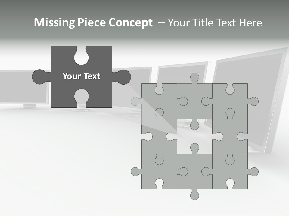 A Row Of Televisions Sitting In Front Of Each Other PowerPoint Template