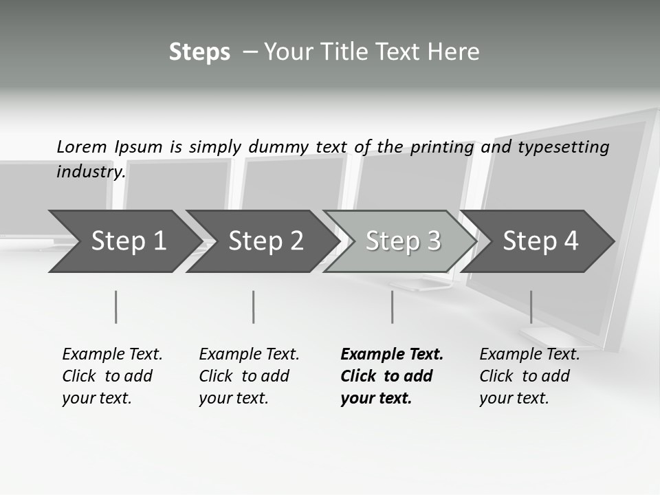 A Row Of Televisions Sitting In Front Of Each Other PowerPoint Template