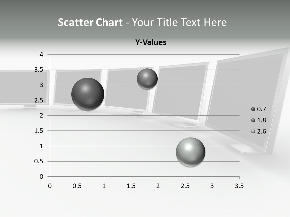 A Row Of Televisions Sitting In Front Of Each Other PowerPoint Template