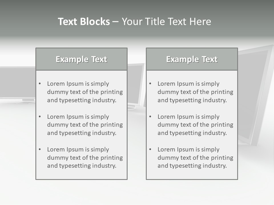 A Row Of Televisions Sitting In Front Of Each Other PowerPoint Template