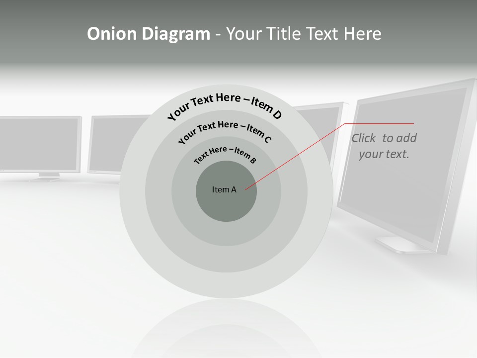 A Row Of Televisions Sitting In Front Of Each Other PowerPoint Template