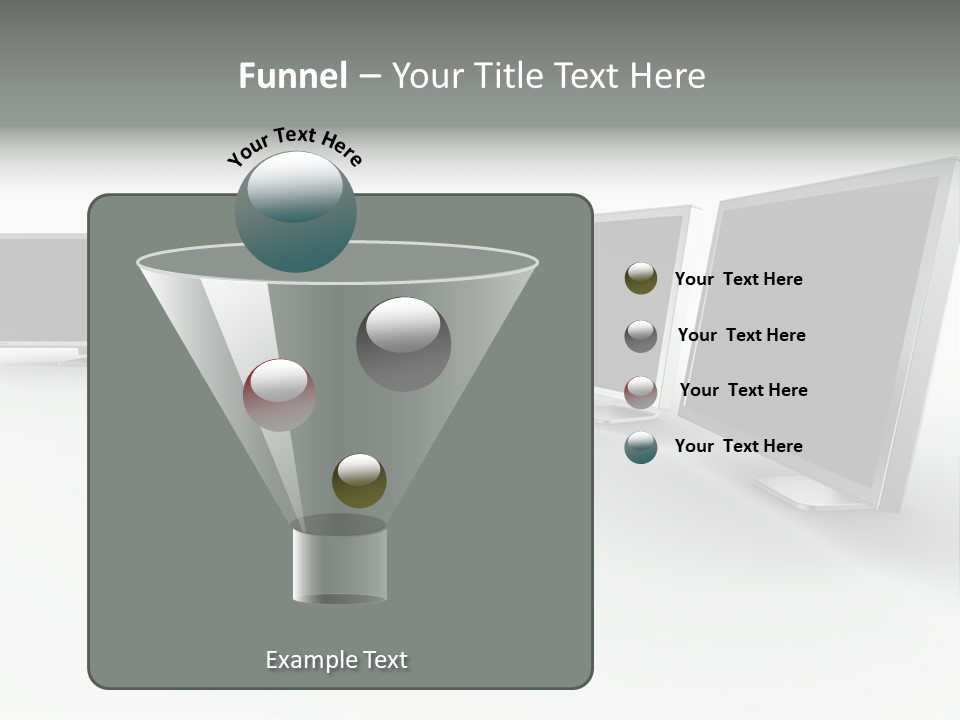 A Row Of Televisions Sitting In Front Of Each Other PowerPoint Template