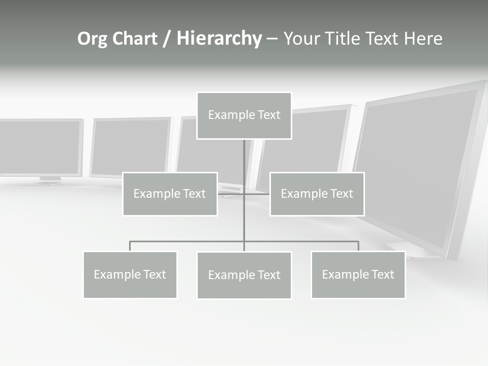 A Row Of Televisions Sitting In Front Of Each Other PowerPoint Template