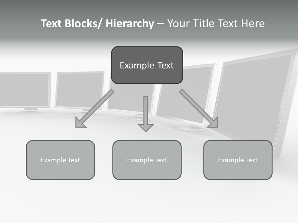 A Row Of Televisions Sitting In Front Of Each Other PowerPoint Template