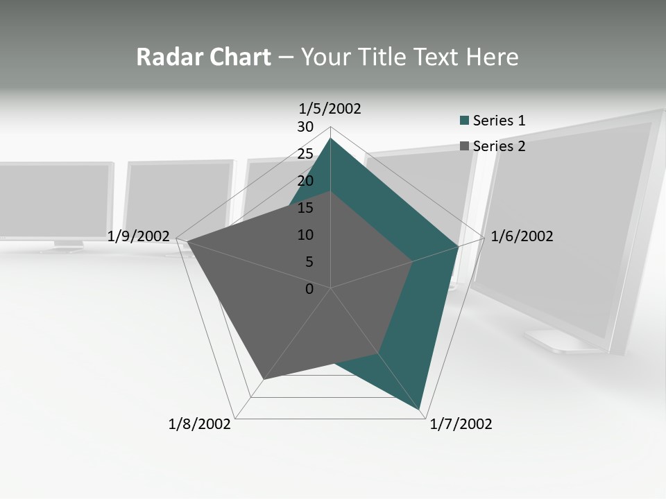A Row Of Televisions Sitting In Front Of Each Other PowerPoint Template