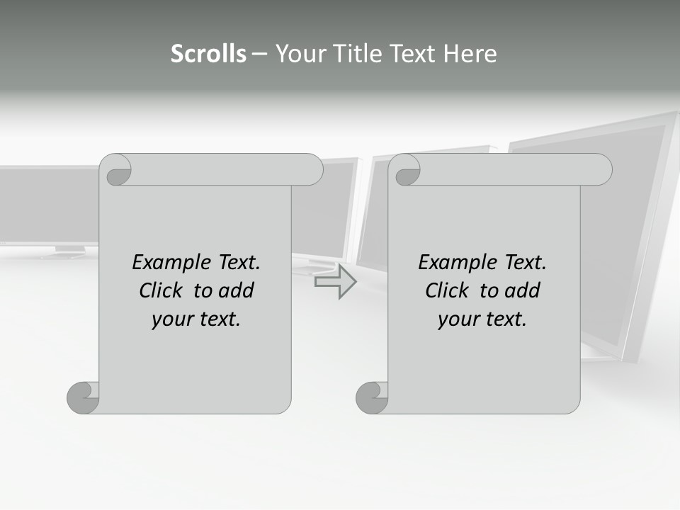 A Row Of Televisions Sitting In Front Of Each Other PowerPoint Template