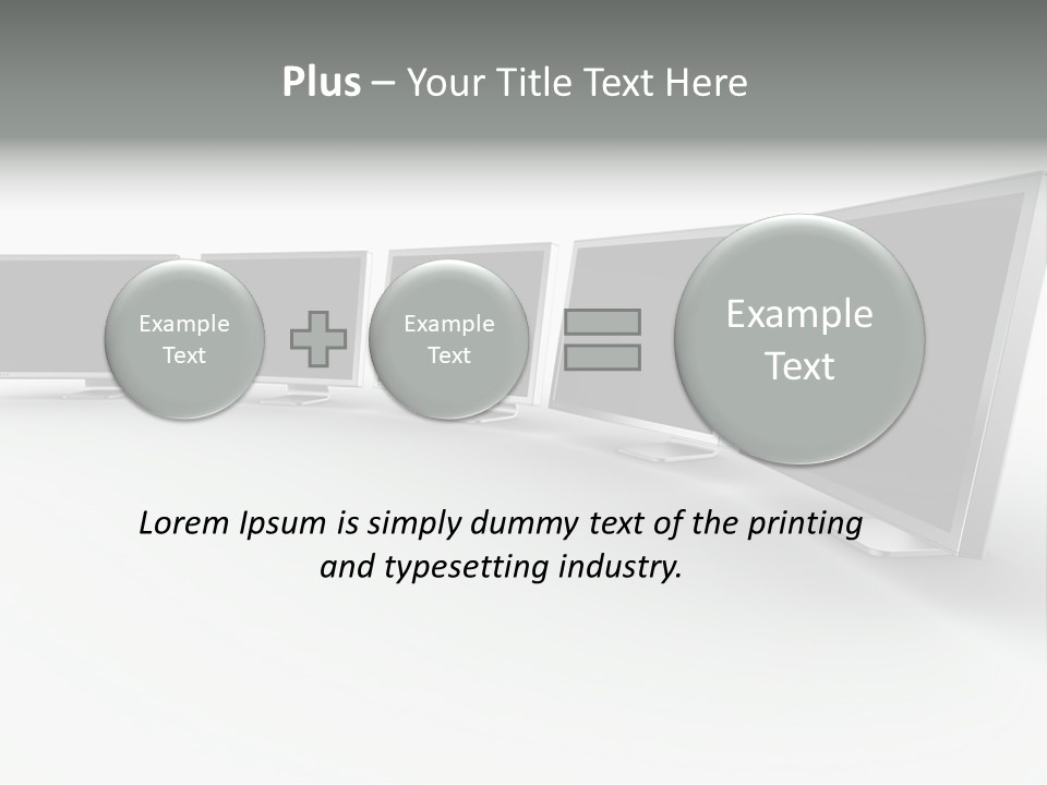 A Row Of Televisions Sitting In Front Of Each Other PowerPoint Template
