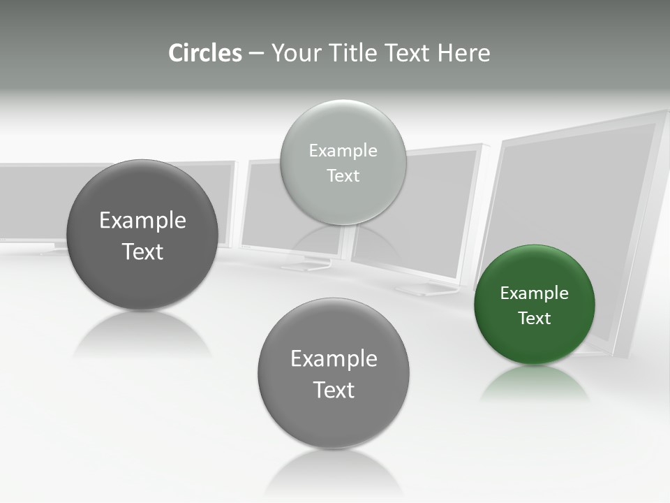 A Row Of Televisions Sitting In Front Of Each Other PowerPoint Template