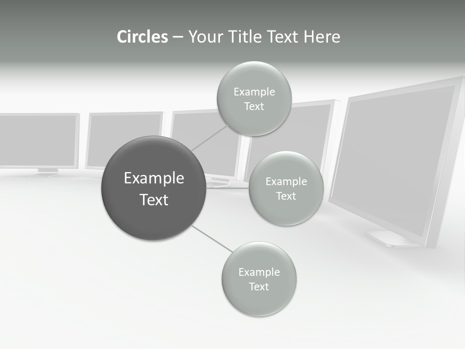 A Row Of Televisions Sitting In Front Of Each Other PowerPoint Template