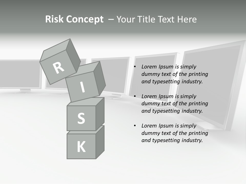 A Row Of Televisions Sitting In Front Of Each Other PowerPoint Template