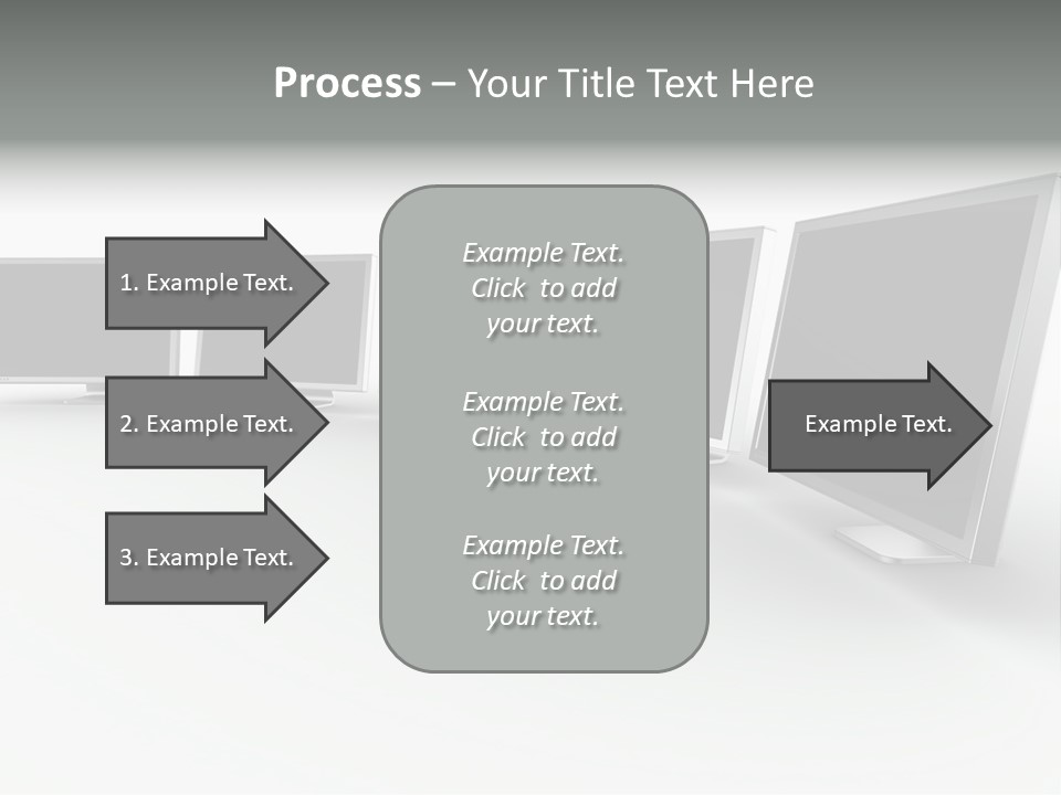 A Row Of Televisions Sitting In Front Of Each Other PowerPoint Template