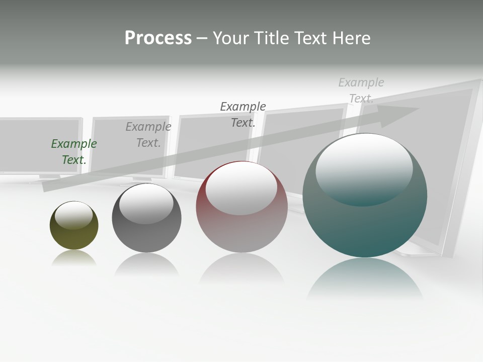 A Row Of Televisions Sitting In Front Of Each Other PowerPoint Template