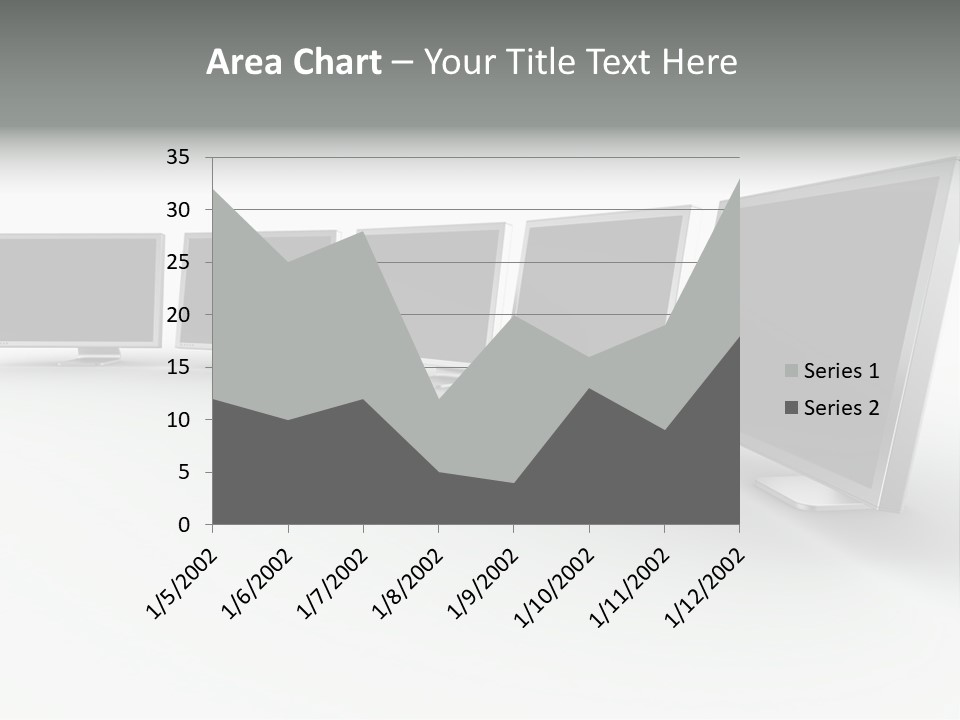 A Row Of Televisions Sitting In Front Of Each Other PowerPoint Template