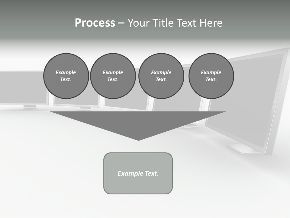 A Row Of Televisions Sitting In Front Of Each Other PowerPoint Template