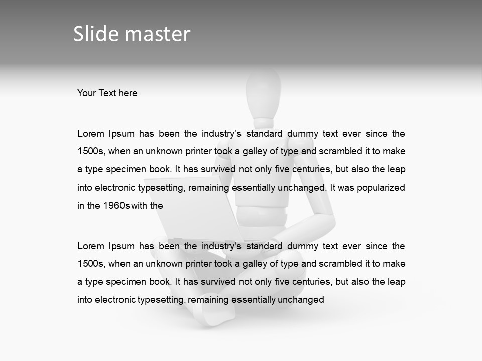 Reflection Heart Vector PowerPoint Template