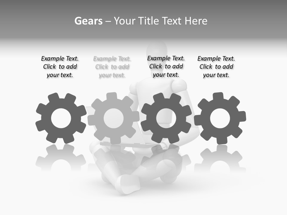 Reflection Heart Vector PowerPoint Template