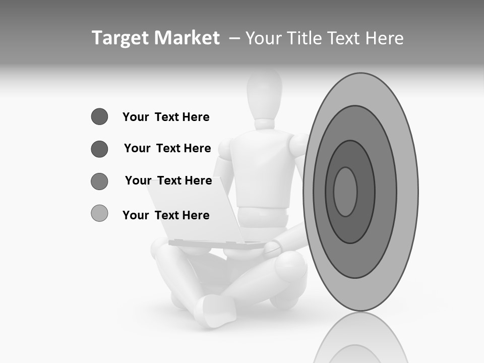 Reflection Heart Vector PowerPoint Template