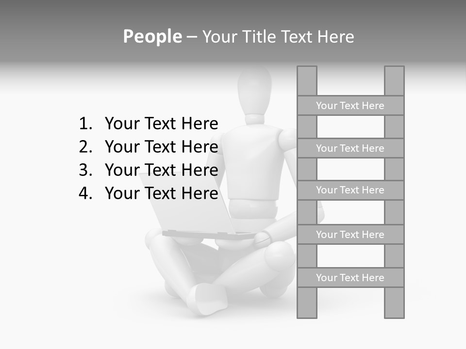 Reflection Heart Vector PowerPoint Template